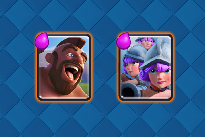 Clash Royale : Deck Chevaucheur de cochon Trois mousquetaires Arène 8